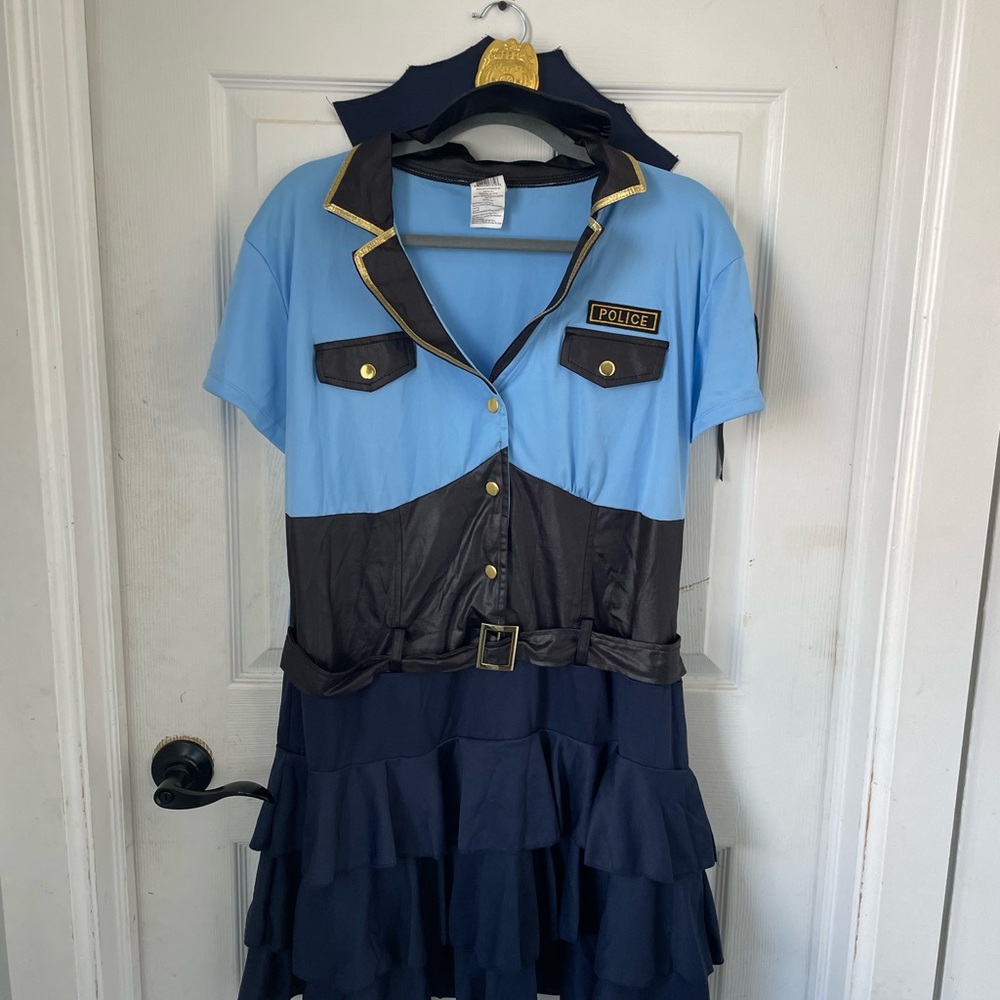 Blue and Black Police Costume Dress